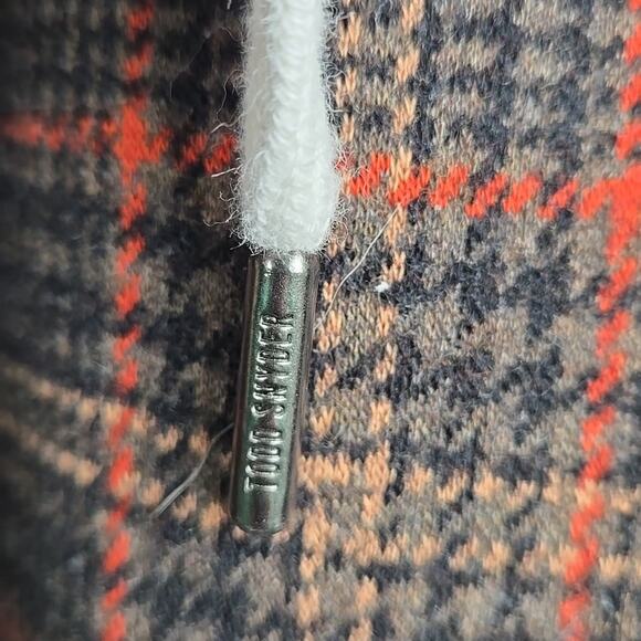 Todd Snyder Double Knit Plaid Hoodie Umber Sweatshirt Size XL - Picture 6 of 8